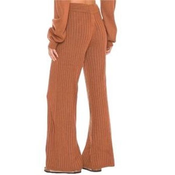 SNYDS Everyday Lounge Hendrix Ribbed Wide Leg Pants High Rise Drawstring Size S - Picture 3 of 11